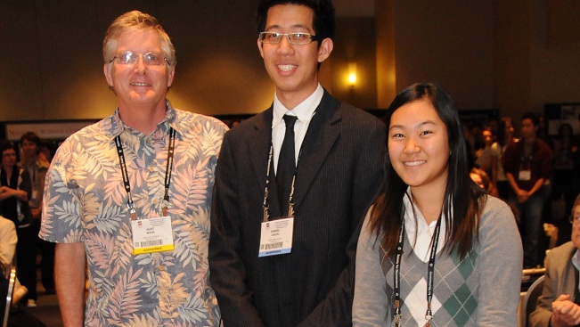 Winners of the 2011 National Science Olympaid with their coach